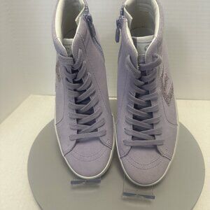 Sam Edelman Girl's Avon High Top Sneakers Size 4 M Purple Activewear